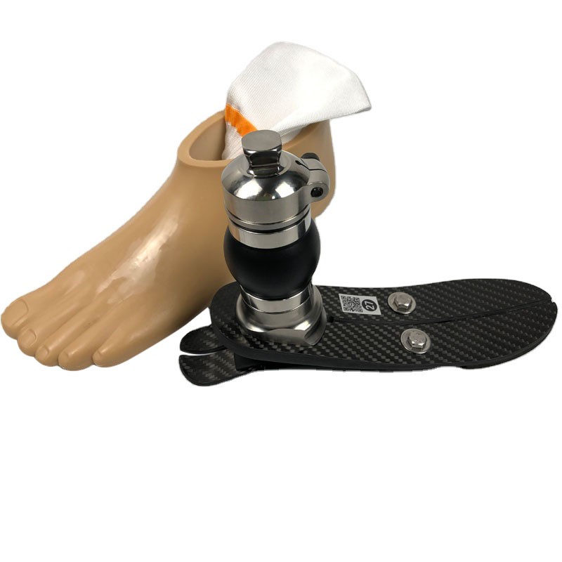 Carbon Fiber Prosthetic Foot 360° Ball Ankle Ti w/ Shell Sock Set 100kg