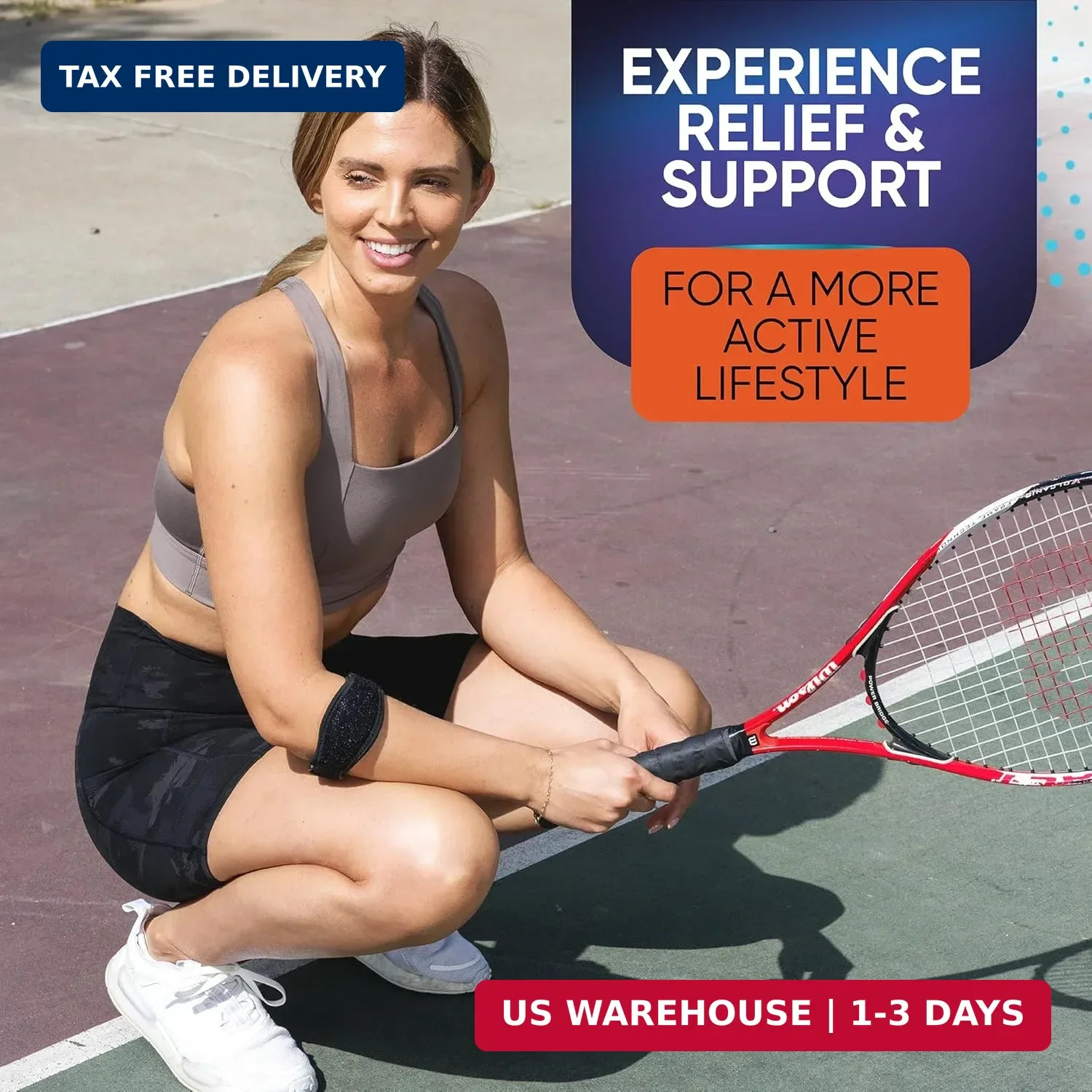 PhysFlex 2-Pack Elbow Brace for Men & Women, Adjustable Tennis & Golfer’s Elbow