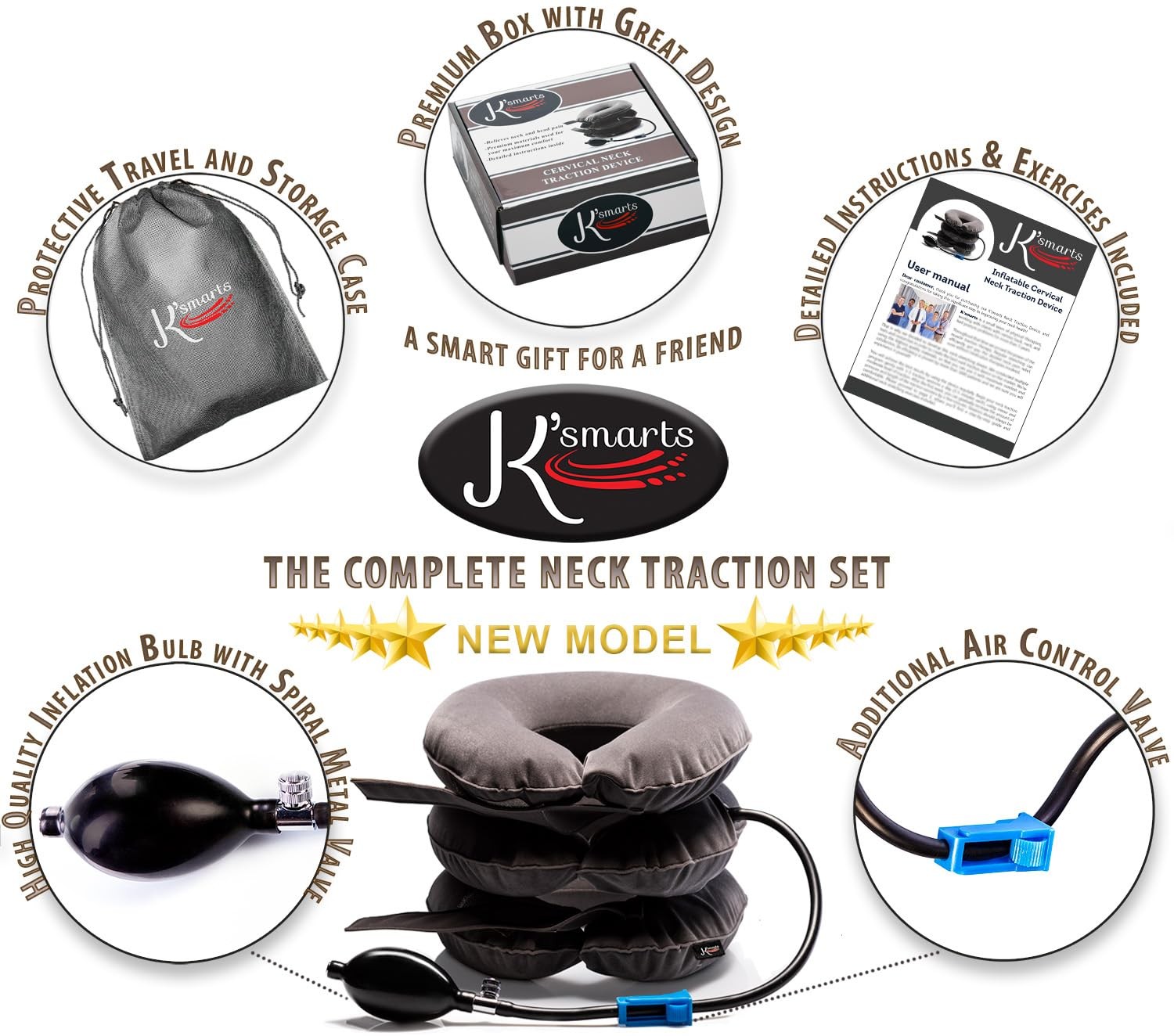 Pinched Nerve Neck Stretcher Cervical Traction Device for Home Pain Treatment…