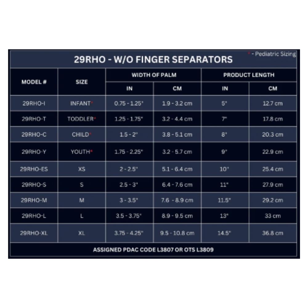 29RHO-XL-R Resting Hand Orthosis with Finger Separators, Right, X-Large