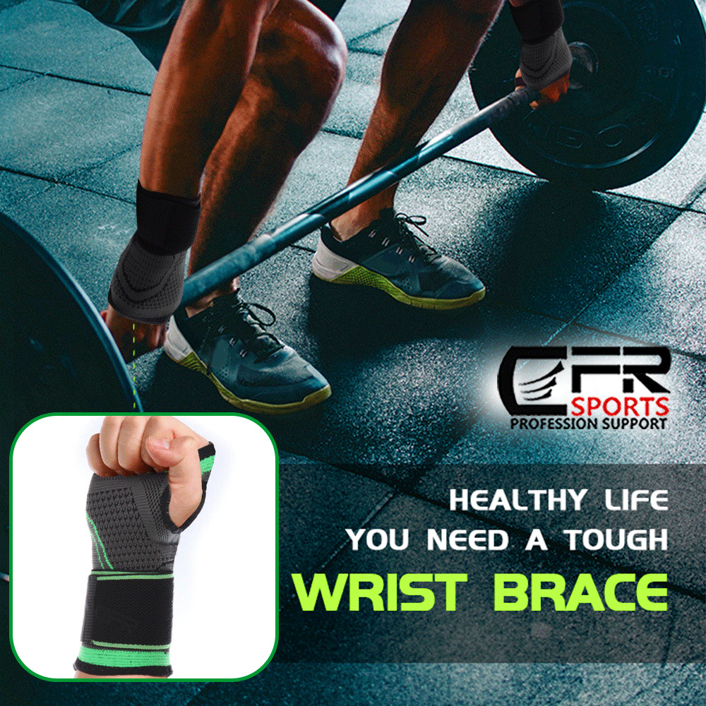 Wrist Hand Brace Support Splint Adjustable Compression Strap Sleeve Sports