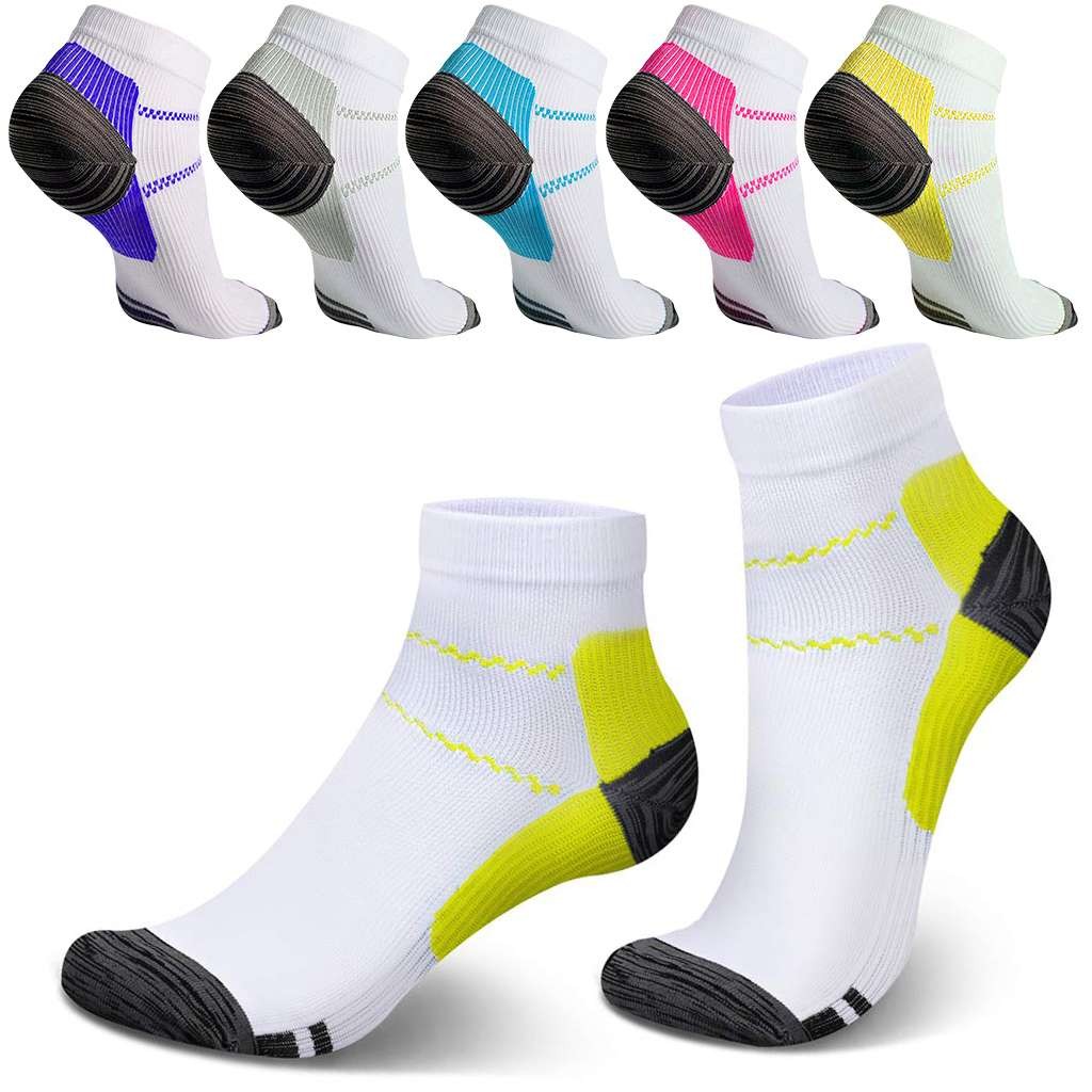 5 Pairs Men Women Compression Socks Plantar Fasciitis Arch Ankle Run Support