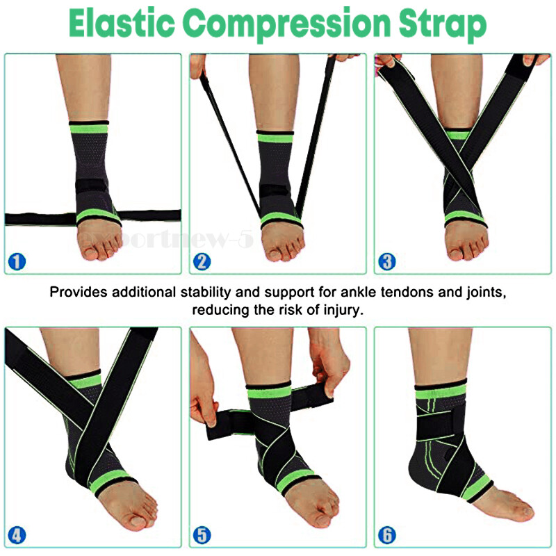 Ankle Support Compression Brace Achilles Tendon Strap Foot Sprains Injury Pain