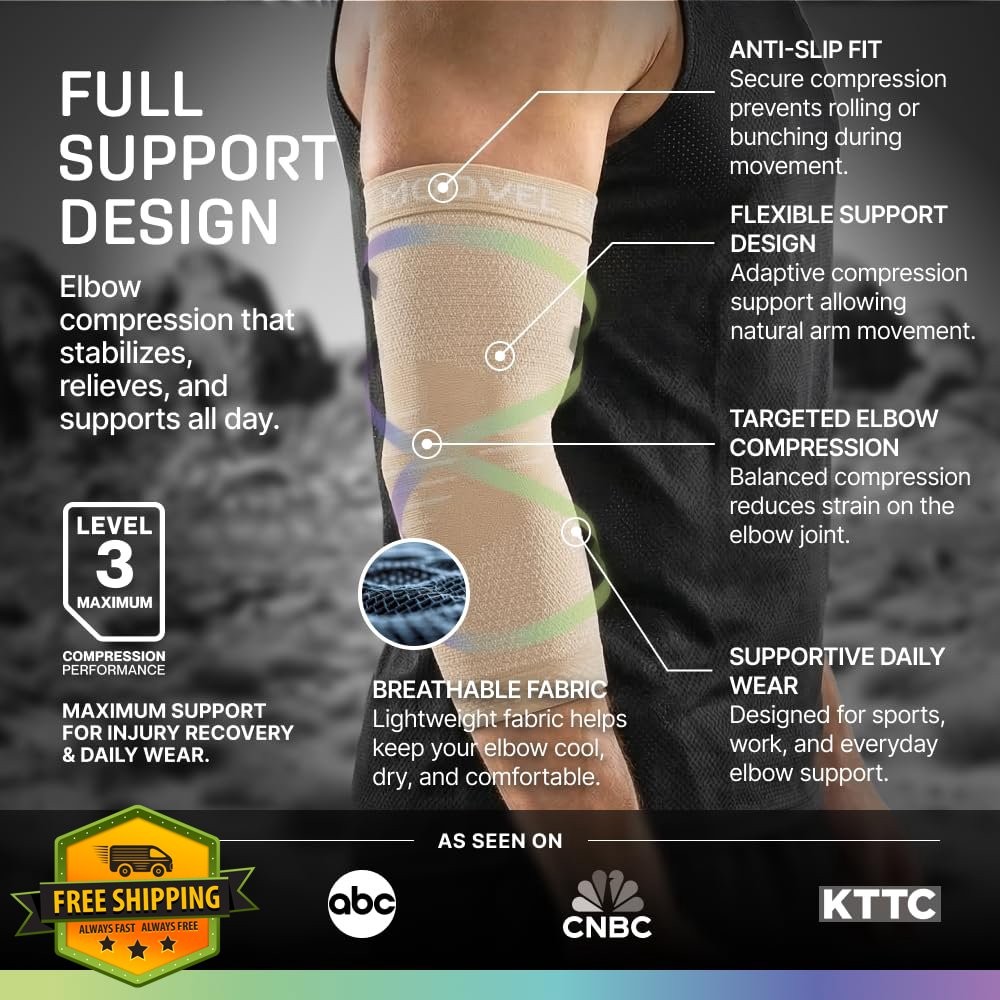 Modvel 2pk Elbow Brace, Nude, Golfer’s Tennis Elbow Compression