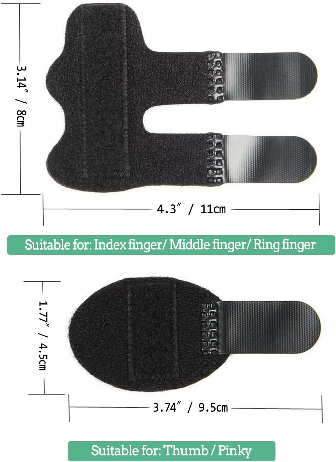 5 Pcs Trigger Finger Splint , Finger Brace for Straightening or Support for Fing