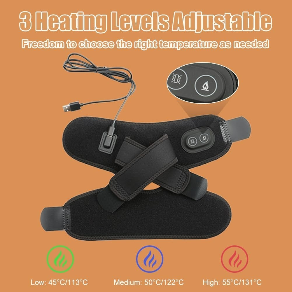 Heated Ankle Brace with Vibration USB Foot Heating Pad for Winter Foot Warmer…