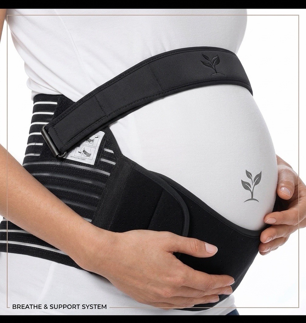 Maternity Belly Band Pregnancy Support Belt Adjustable Back Brace 1st Tri to 3