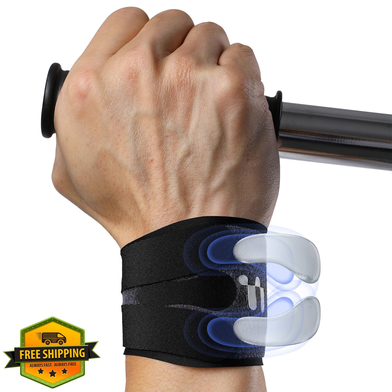 Fitomo TFCC Wrist Brace Black Gel Pad