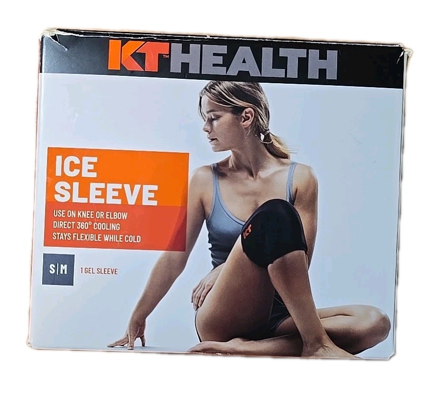 KT Health Ice Sleeve Cold Compression Wrap S/M – Knee or Elbow Gel Sleeve