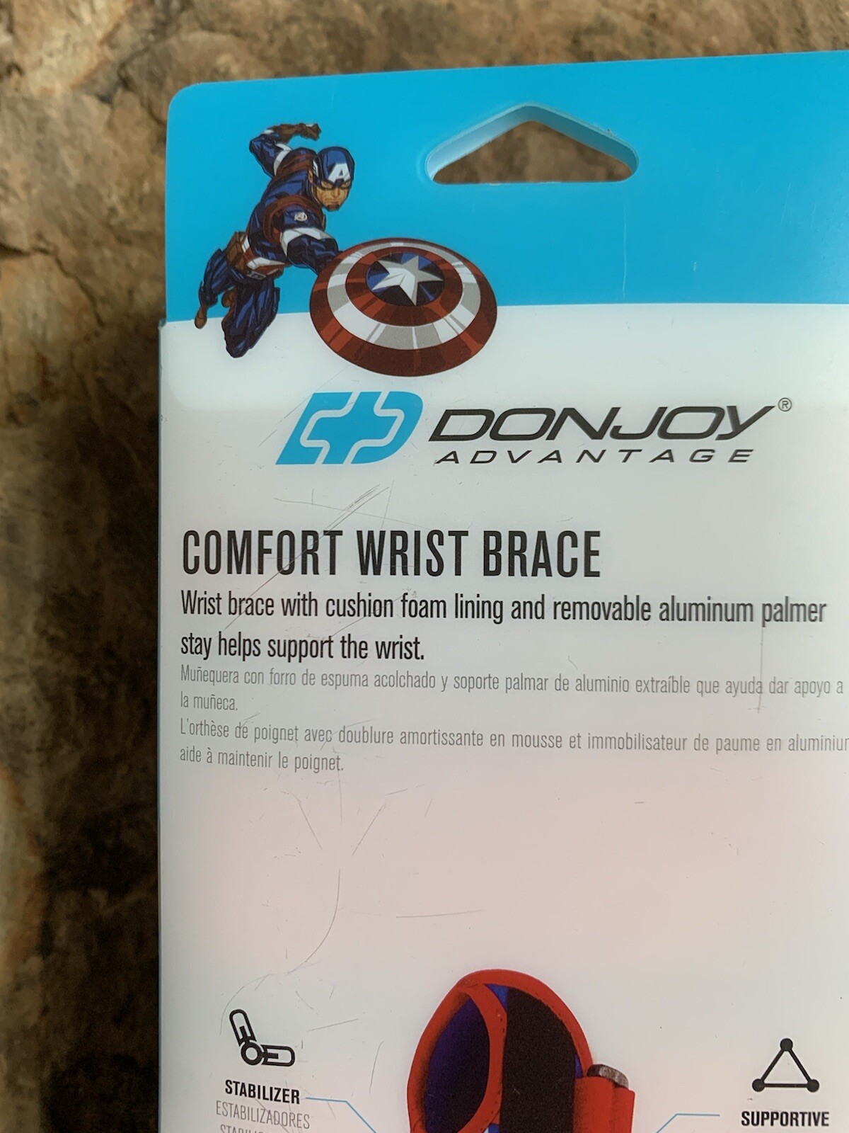 Marvel Captain American Wrist Brace. New. Donjoy Advantage Brand. Youth Left.