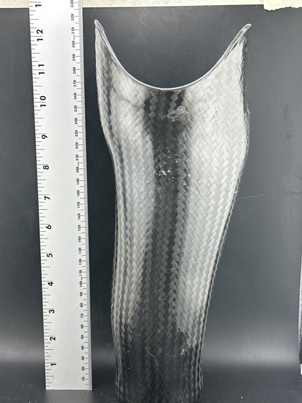 Below knee prosthetic socket. Not for medical use. Left
