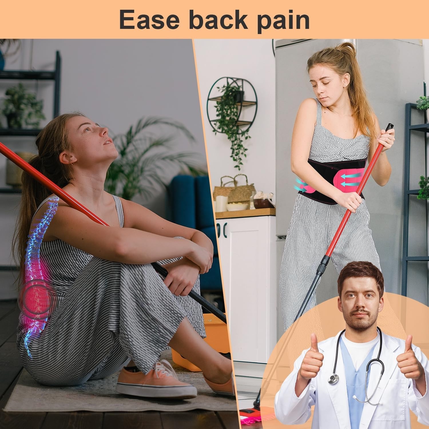 2.0 Version Lower Back Brace for Pain Relief, Back Brace for women Lifting at…