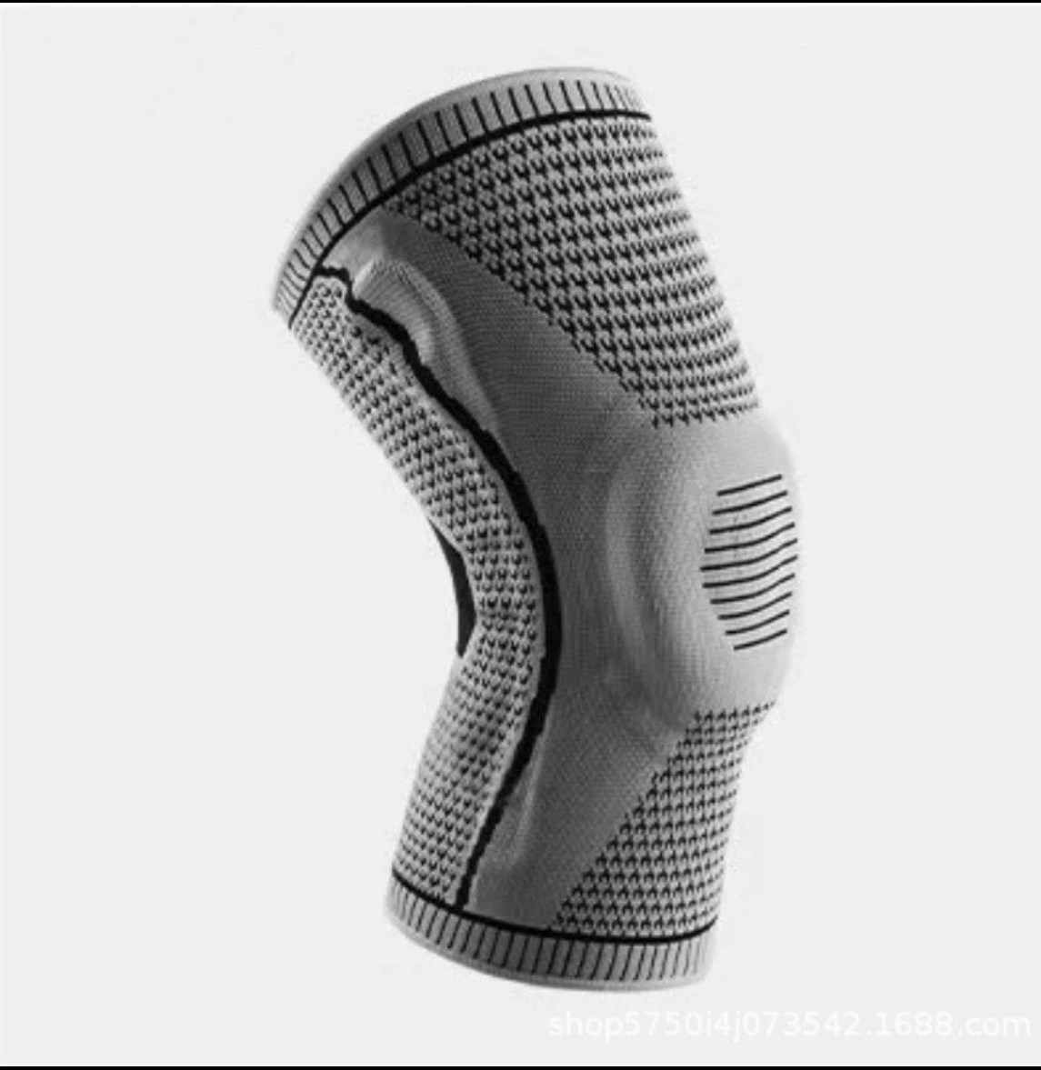 Silicone Knee Brace Compression Sleeve Support with Patella Gel Pad Side Spring