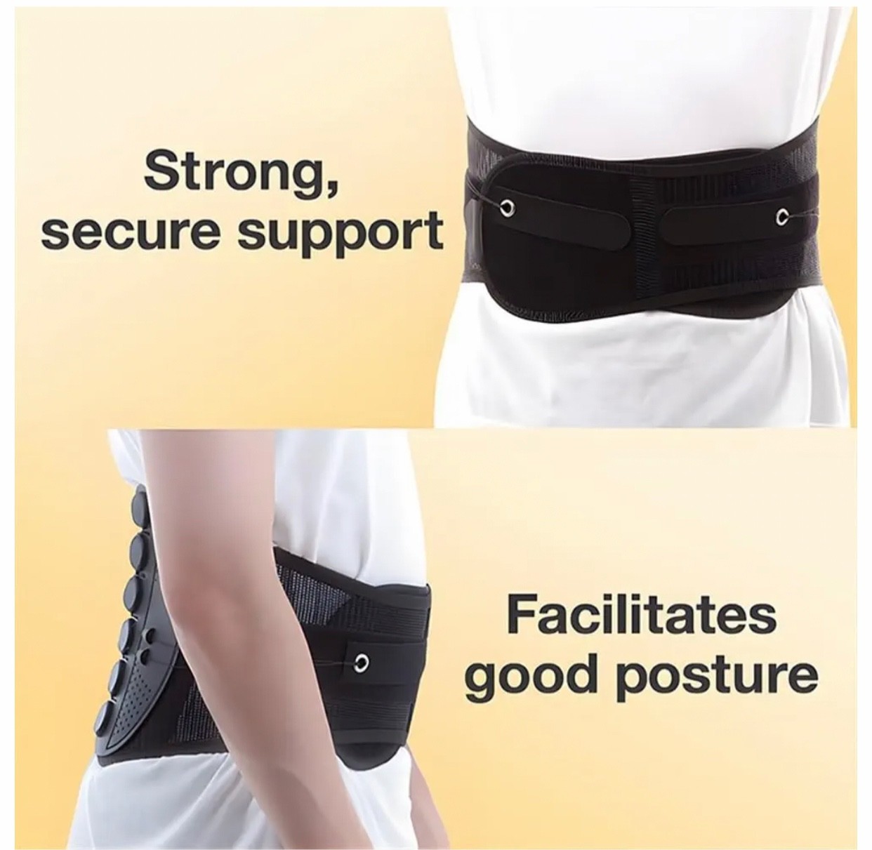 Ghakke orthopedic back brace for herniated disc, lumbar pain, compress & correct