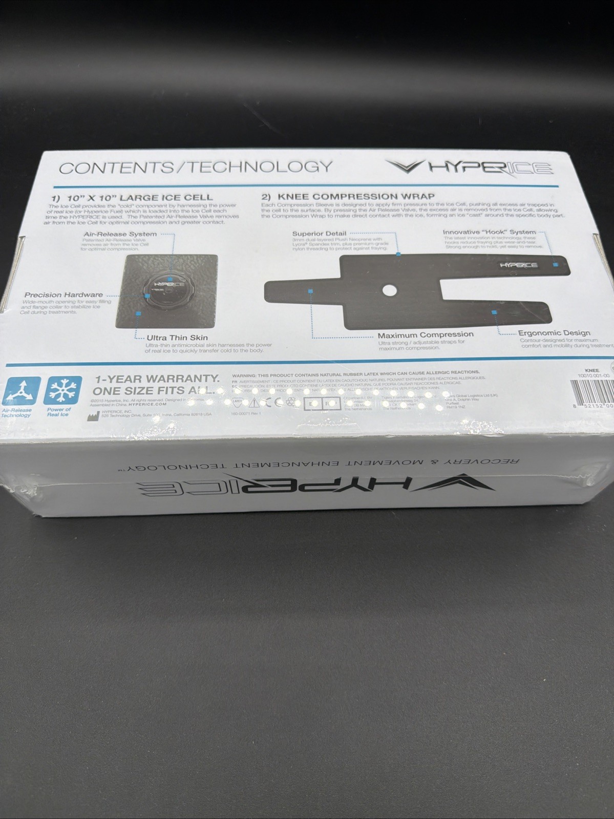 Hyperice Ict Knee Left Right Ice Compression Wrap Recovery&Movement Enhancement