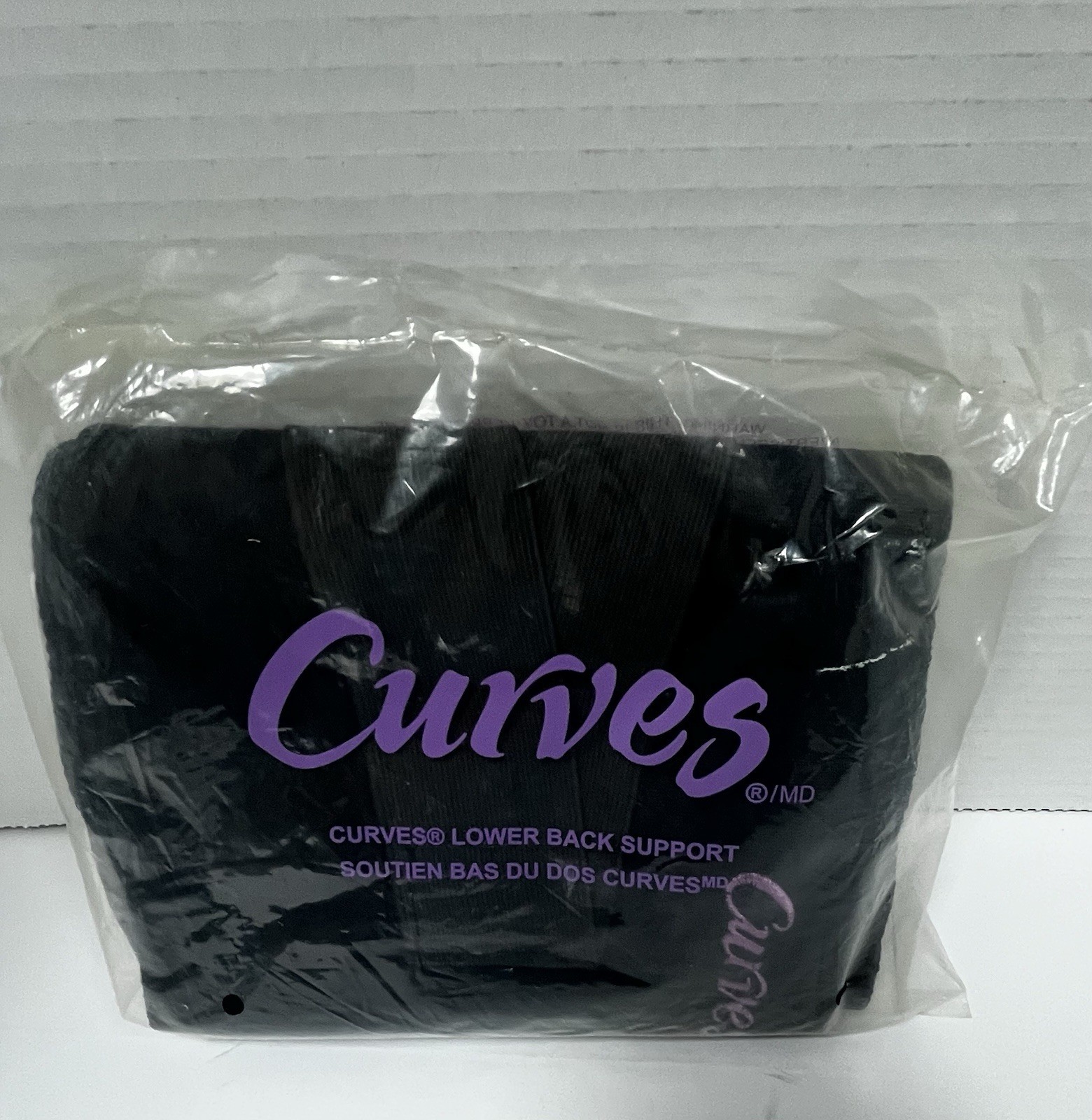 NIB CURVE LOWER BACK SUPPORT, ADJUSTABLE ELASTIC BAND HAND WASH BLACK