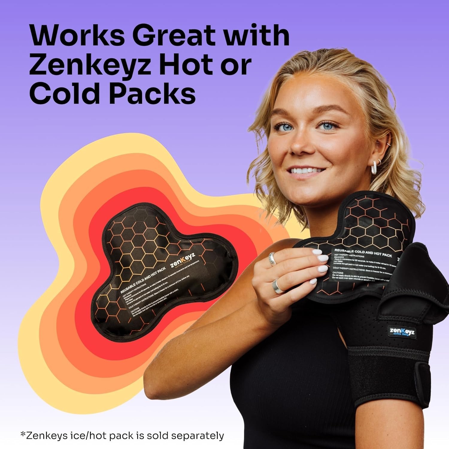 Adjustable Neoprene Shoulder Brace with Cold Therapy Pocket – X-Small/Small