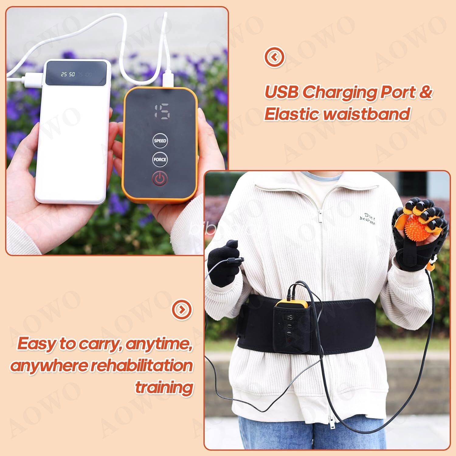 Rehabilitation Robot Gloves Finger Exerciser for Hand Stroke Hemiplegia Patients
