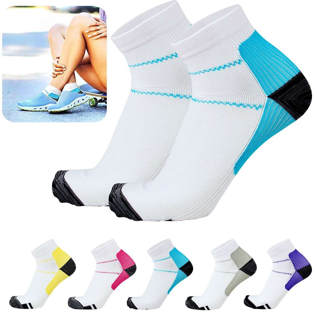 5 Pairs Men Women Compression Socks Plantar Fasciitis Arch Ankle Run Support