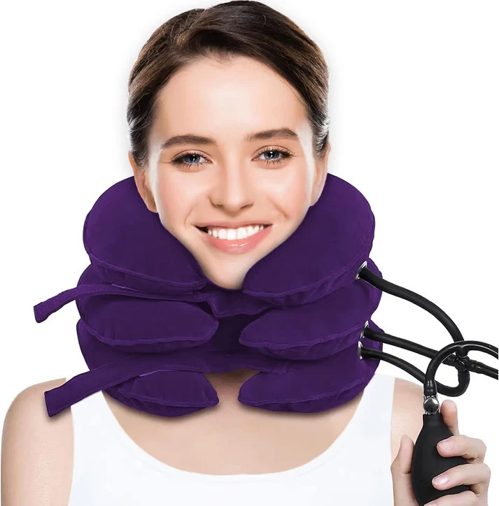 Cervical Traction Device Inflatable Neck Stretcher Pain Relief Collar Adjustable