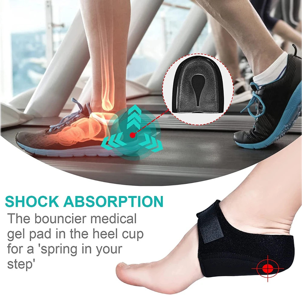 Plantar Fasciitis Heel Spur Foot Support With U-Shaped Silicone Gel Heel Cups