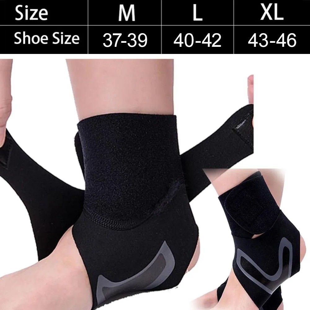 Adjustable Compression Ankle Support Brace for Running Hiking Basketball 1/2Pair