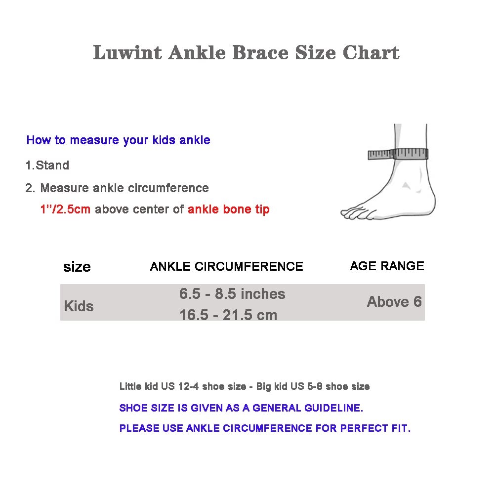 kid Compression Ankle Brace – Knitted Ankle Sleeve Sock Support for Sprains