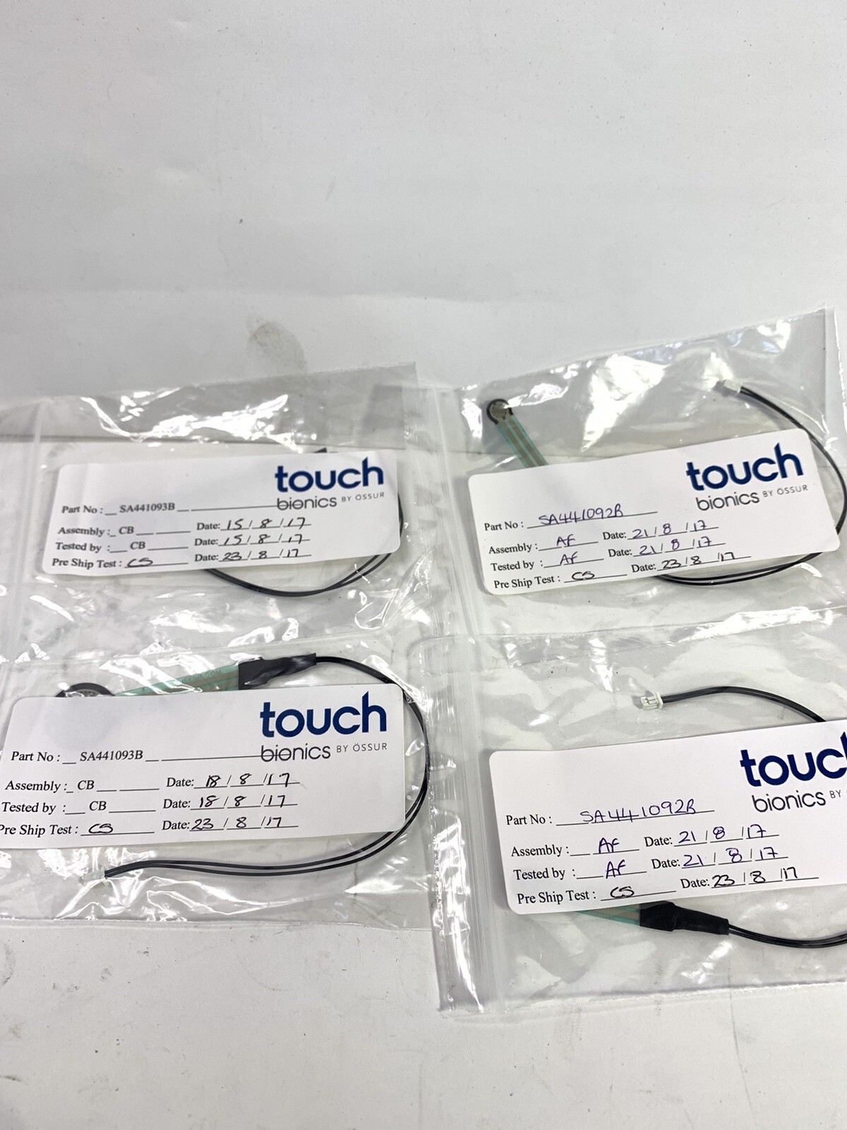 Touch Bionics Prosthetic Hand Inventory Parts Refinement Kit 63 Pieces Total