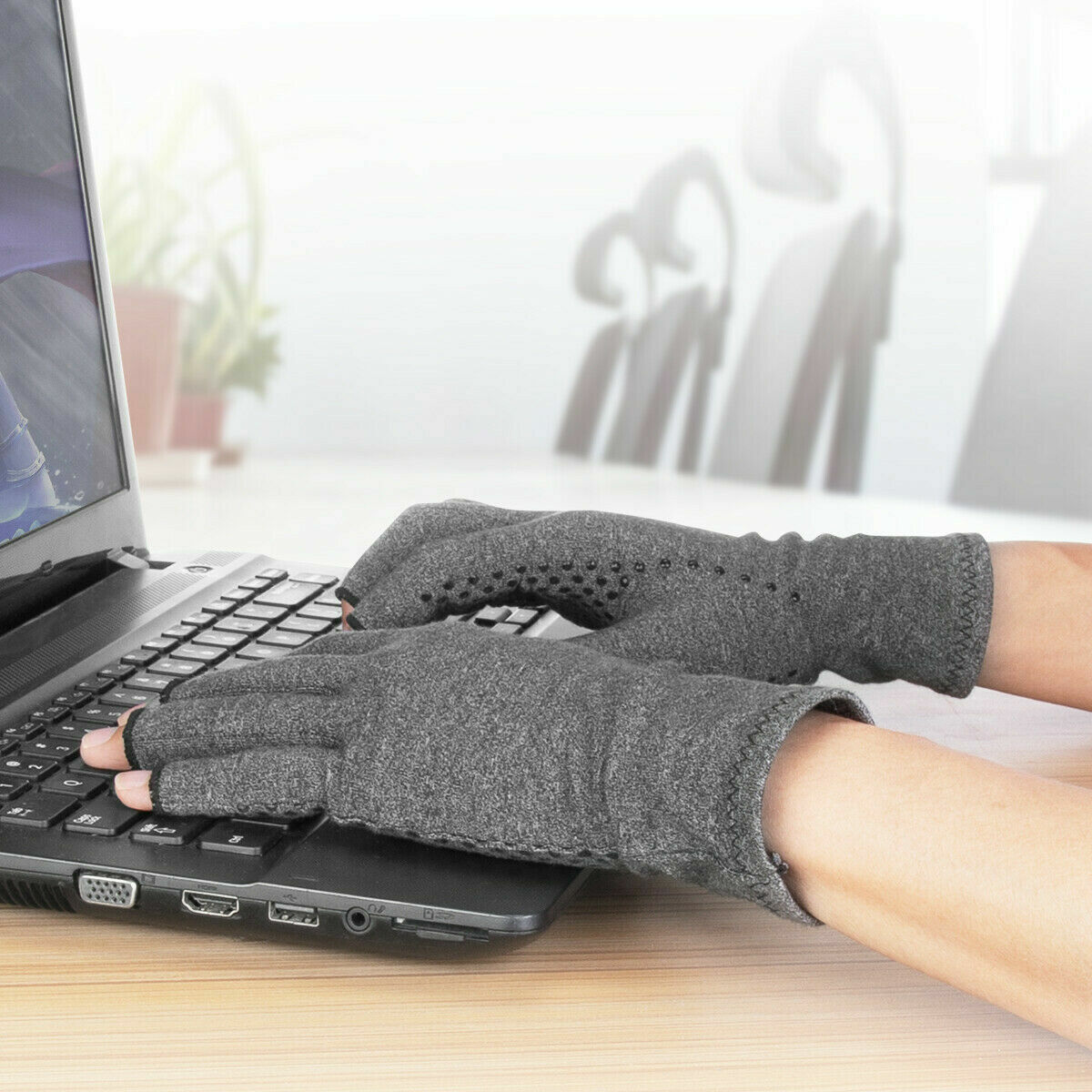 Copper Compression Gloves Medical Arthritis Pain Relief Hand Support Brace USA