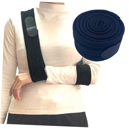 Adjustable Arm Sling for Shoulder Injury Support, Lightweight Forearm Black