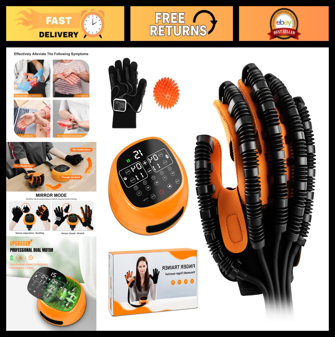Rehabilitation Robotic Hand Gloves for Stroke Recovery & Arthritis Relief – Righ