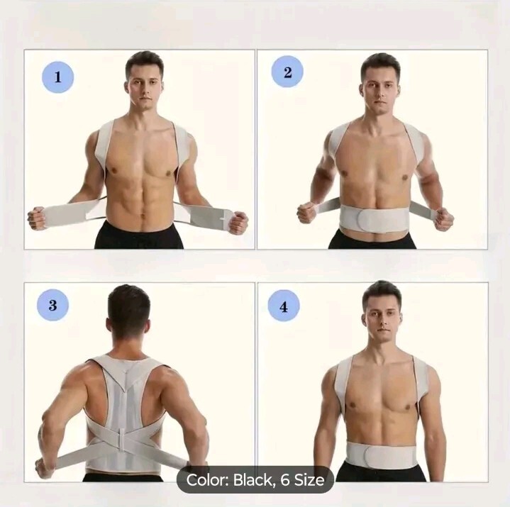 1 pc Large L Posture Corrector Brace Adjustable Lower Upper Back Support Pain