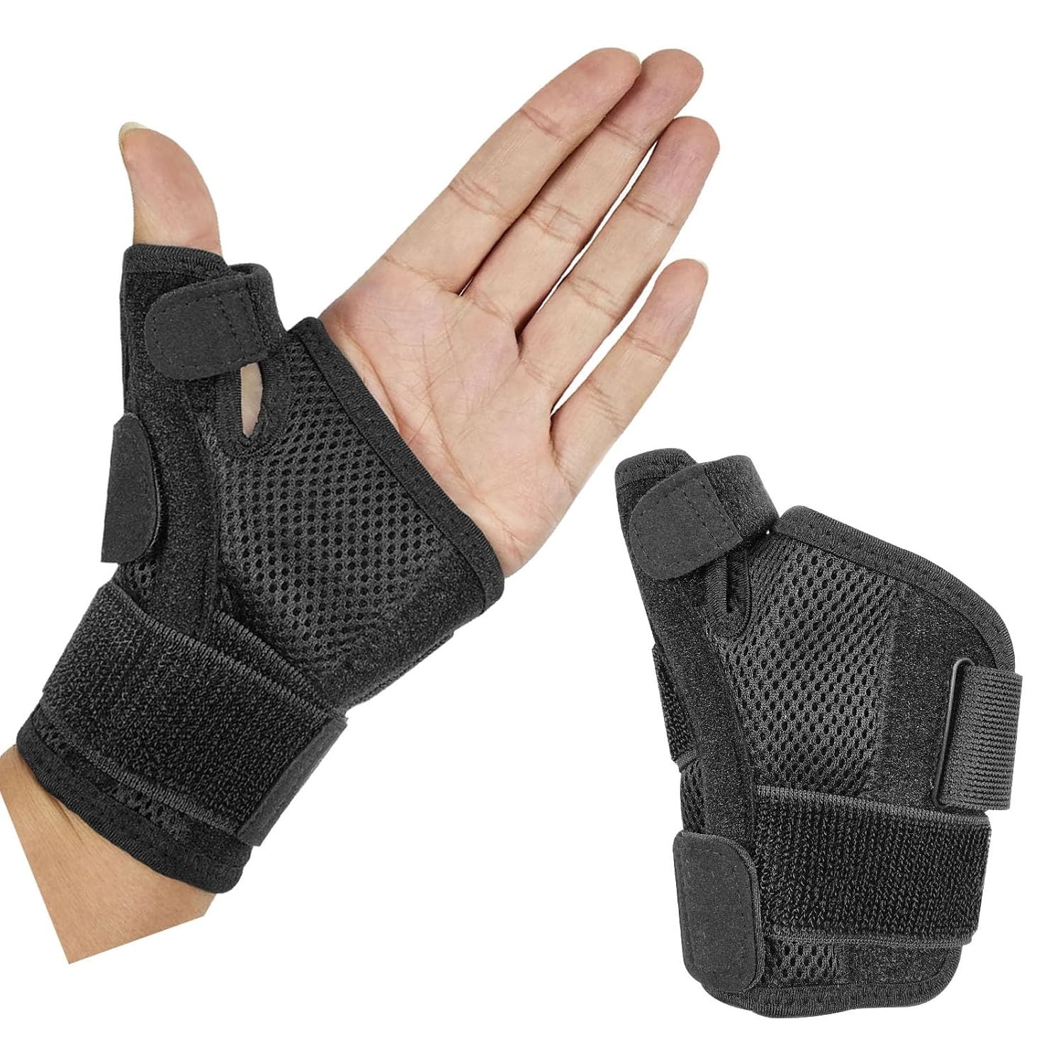 Thumb Splint with Wrist Brace 2 pcs Thumb Support Brace for Wrist Hand