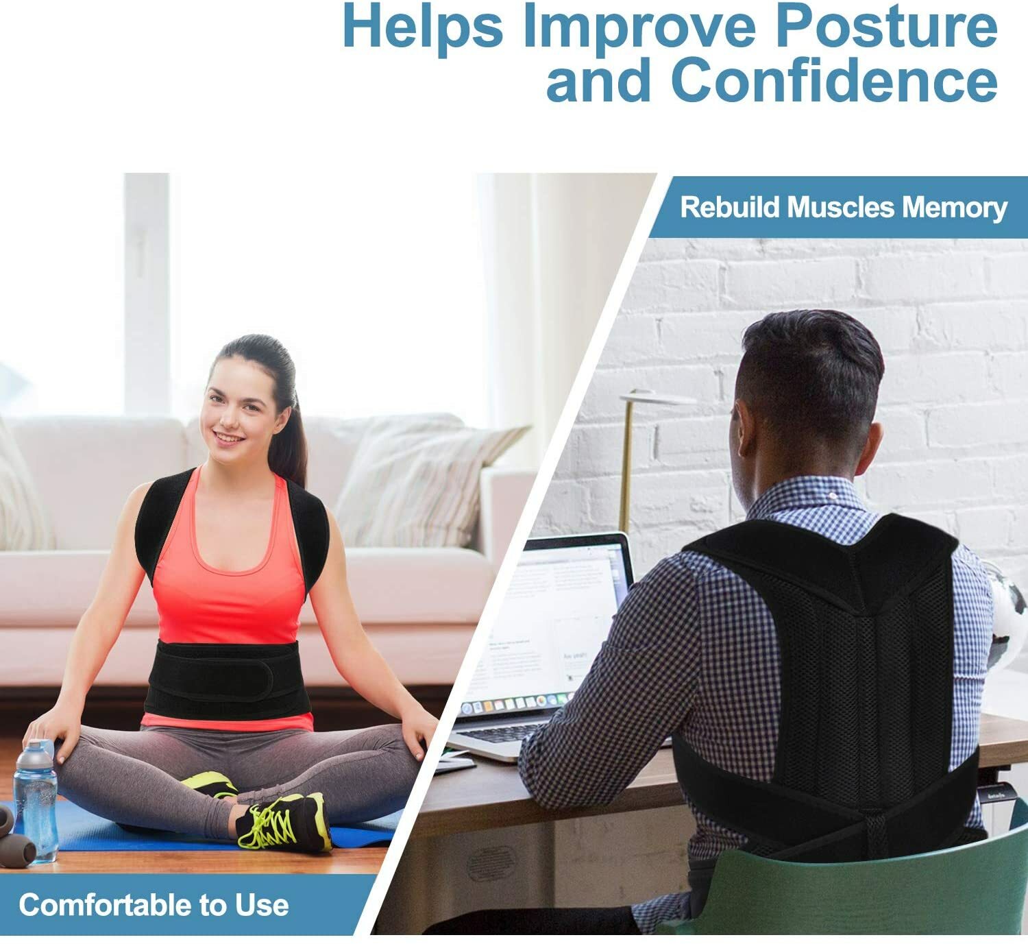 Magnetic Back Posture Corrector Shoulder Straightener Brace Neck Spine Support
