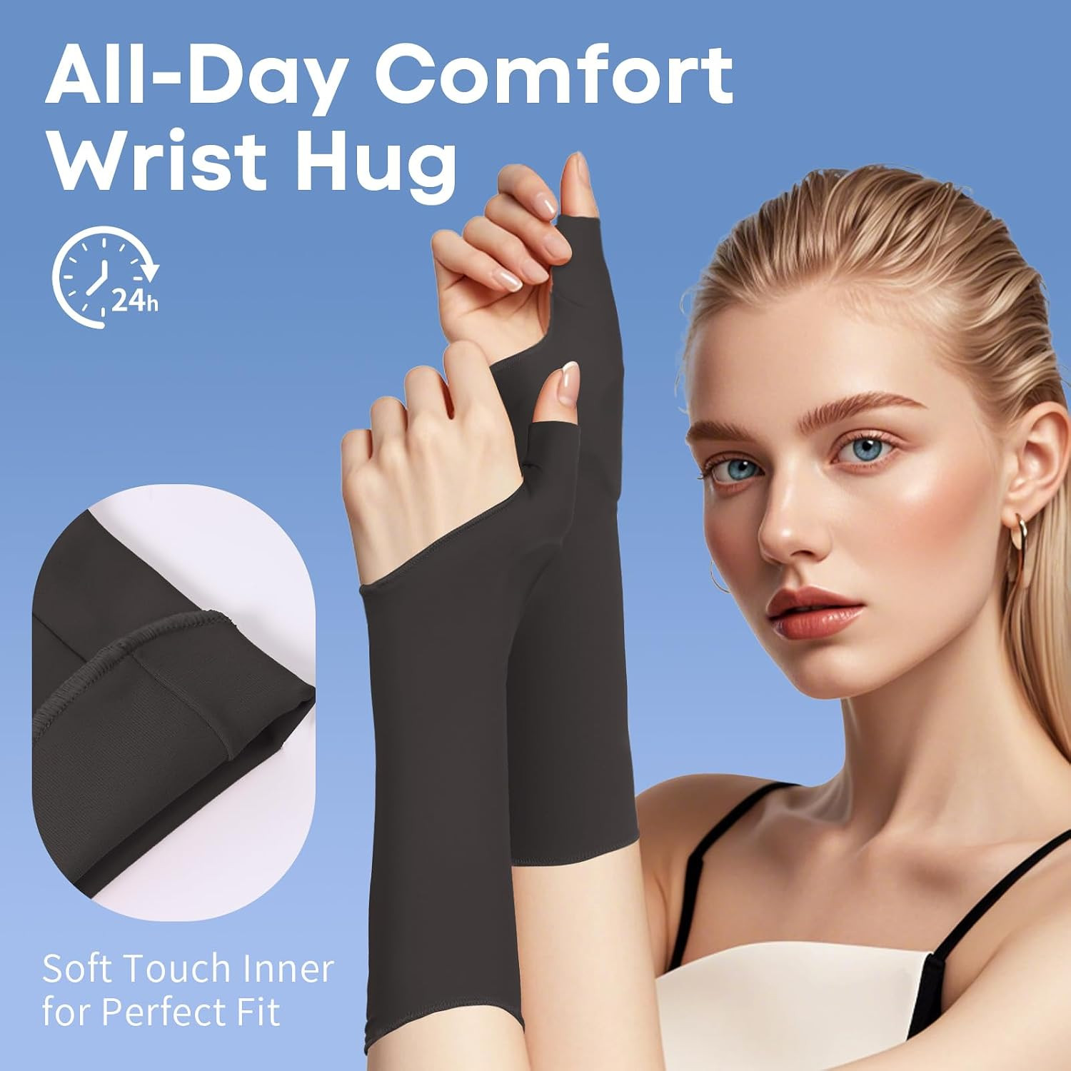 Thumb Wrist Support Braces,Breathable Thumb Compression Sleeves with Soft Gel…