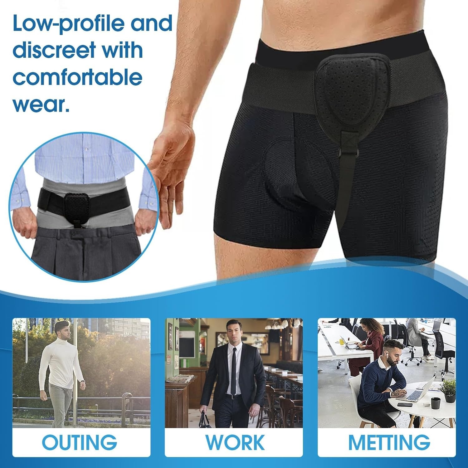 Hernia Support Belt Inguinal Groin For Men Women Hernia Pain Relief Truss Brace