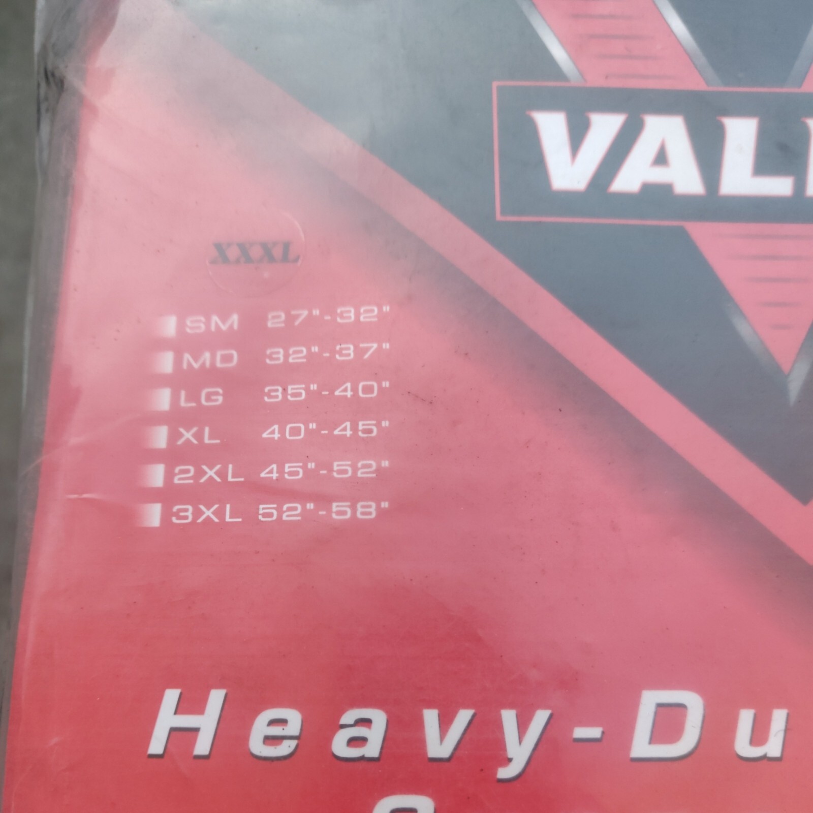 Valero Back Support Black Heavy Duty Elastic Belt w/ Suspenders XXXL