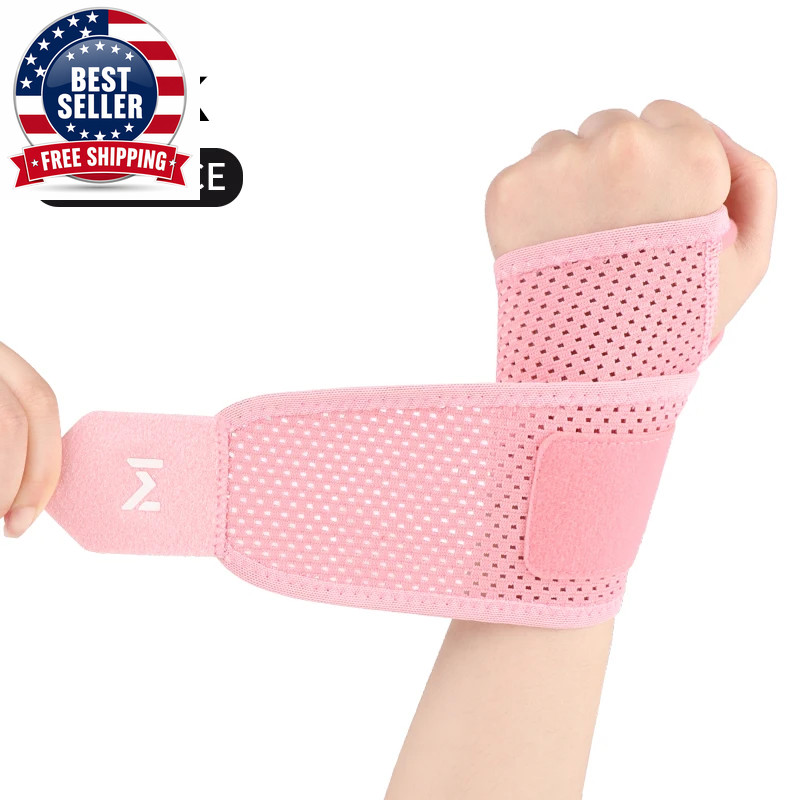 1Pc Adjustable Wrist Strap Sports Wrist Support Brace Black Weightlifting Wristb