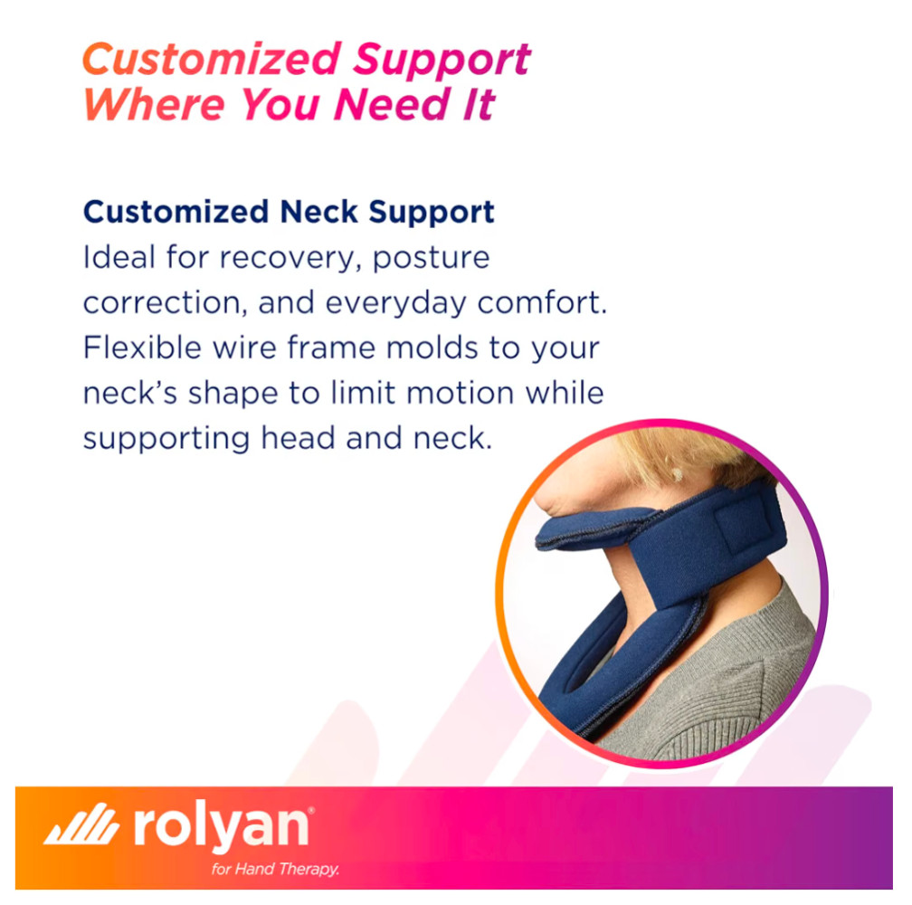 Roylan Adjustable Cervical Collar Neck Brace Bendable 12″-14″ Med.