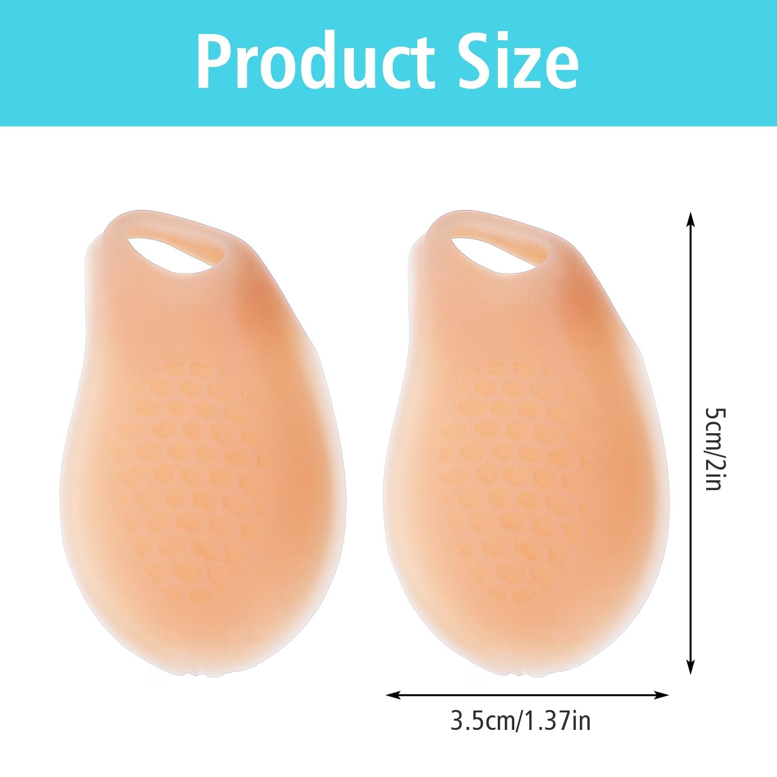 Dimeho Tailor’s Bunion Pads 8 Pack Soft Gel Bunionette One Size, Skin color
