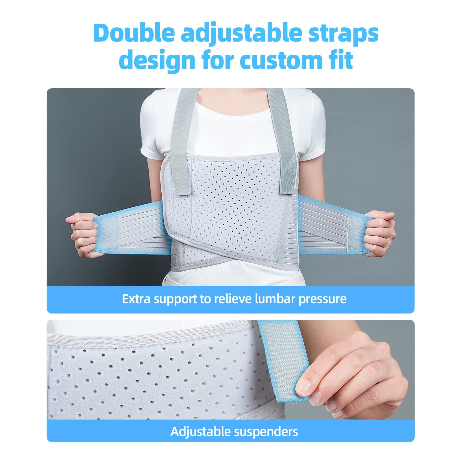 Rib Injury Belt Chest Binder, Chest Brace Chest Compression Support Rib Banda…
