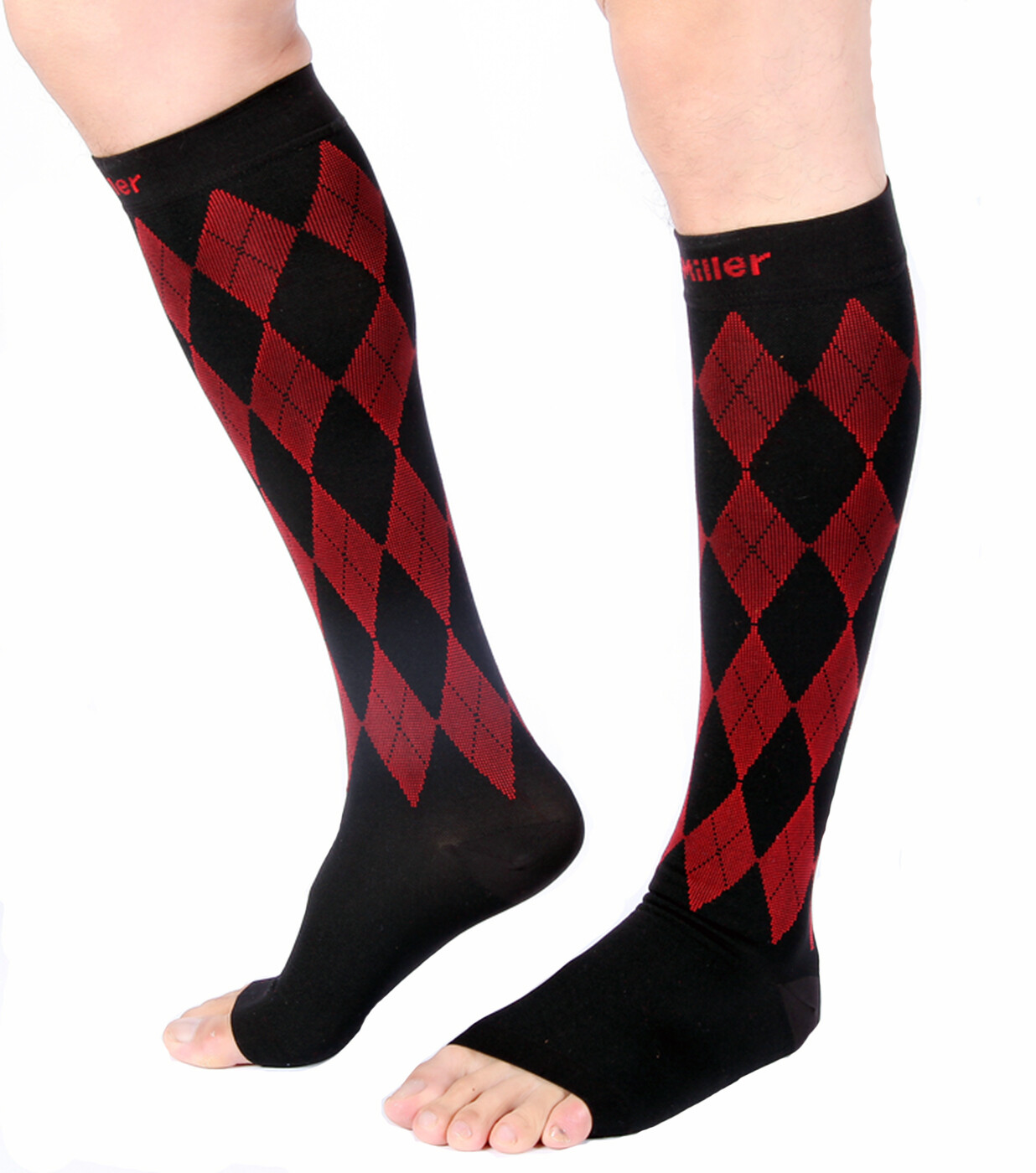 Doc Miller 20-30MMHG Open Toe Compression Stockings Relieve Varicose Pain Relief