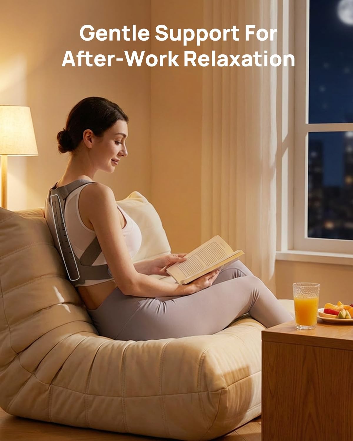 Upper Back Posture Corrector for Women, After-Work Sofa Reading Support, Twin…