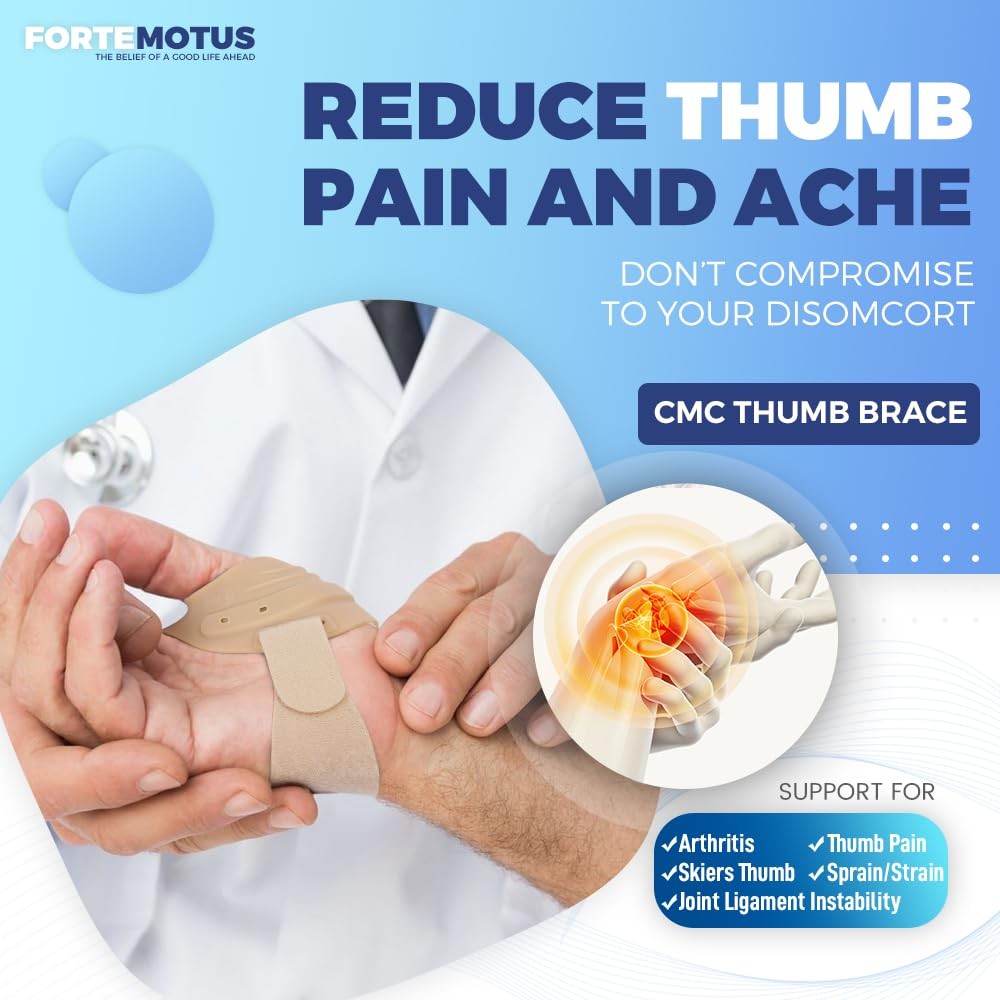 CMC Thumb Brace Support Stabilizer for Joint Pain Tendonitis Right Hand