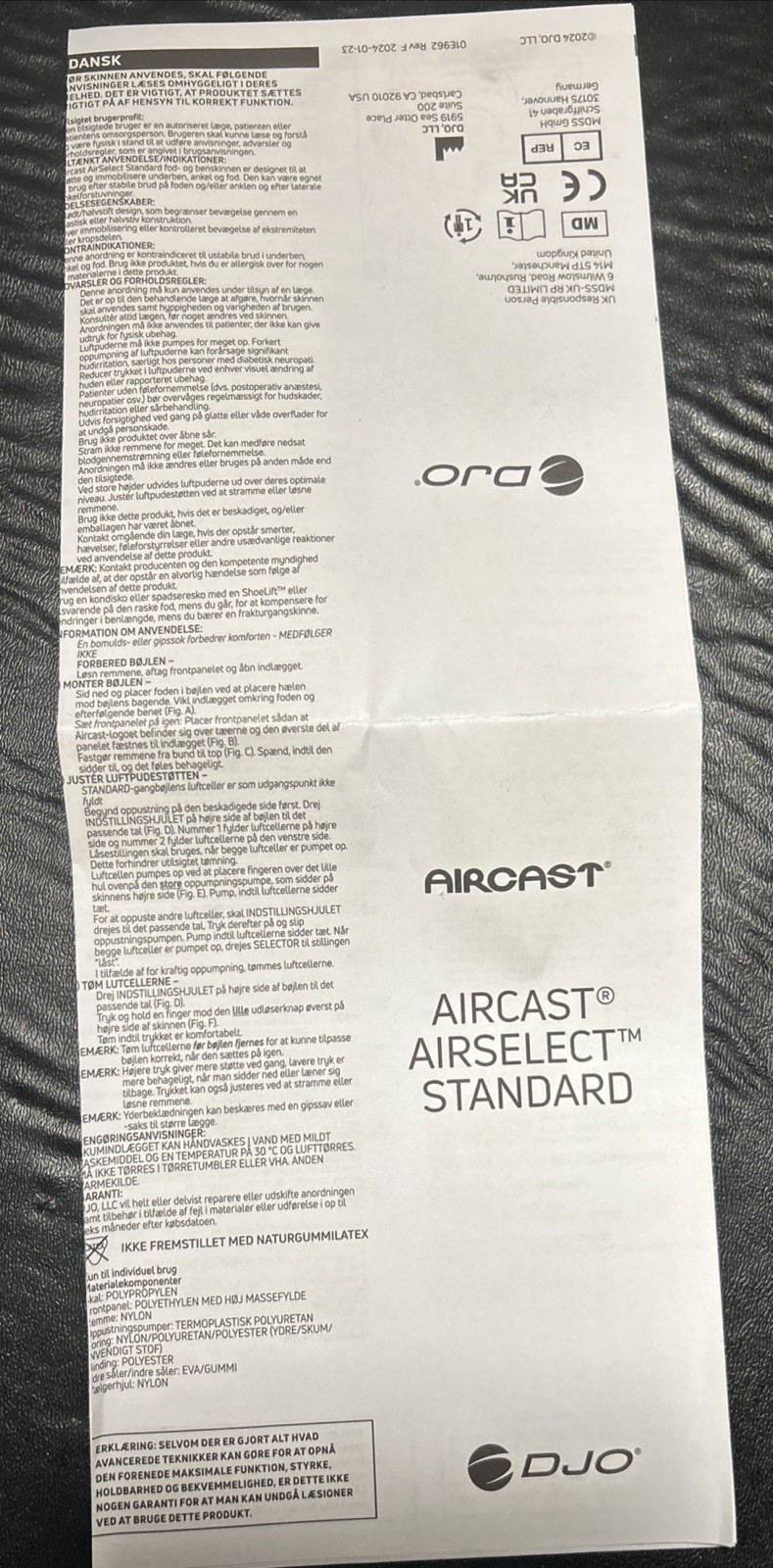 Aircast Airselect Standard Large Walker Cast/Boot 01EF-L Gray Right Foot Adult