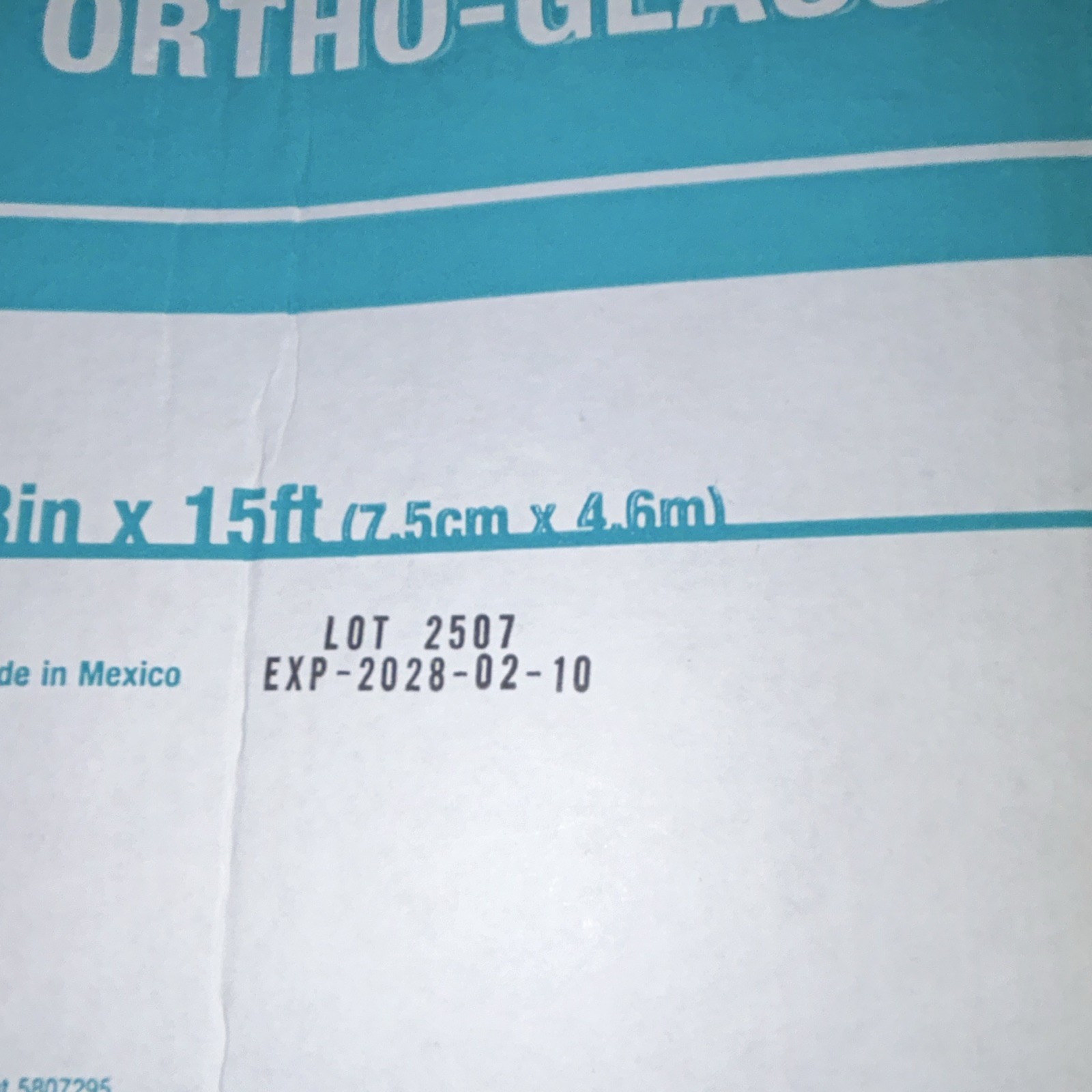 Ortho-Glass Synthetic Splint 3 in x 15 ft, Interlocking, White/Blue, CE OG-3L1