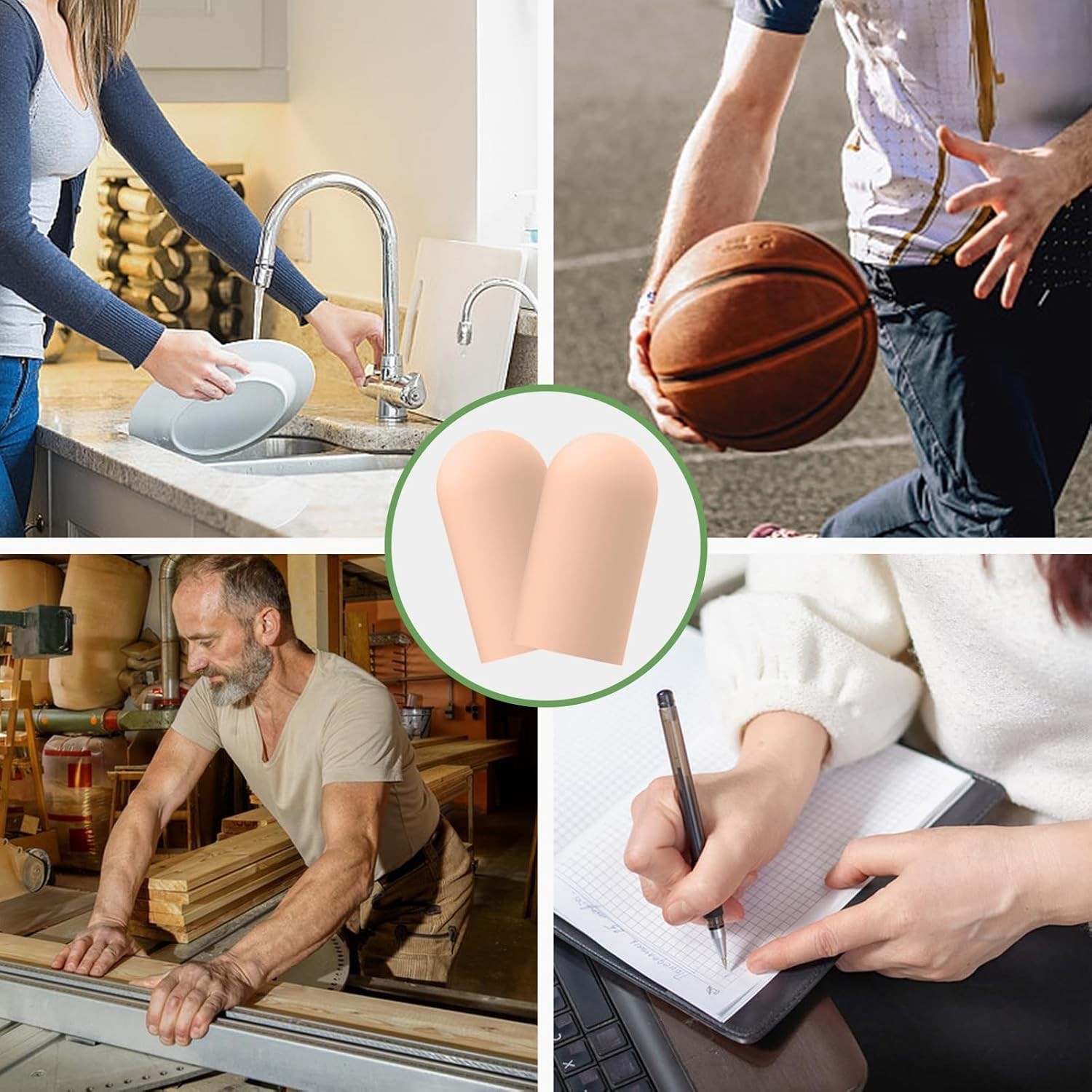Reusable Gel Thumb Sleeves – 10 Pack Silicone Finger Protectors for Pain Relief