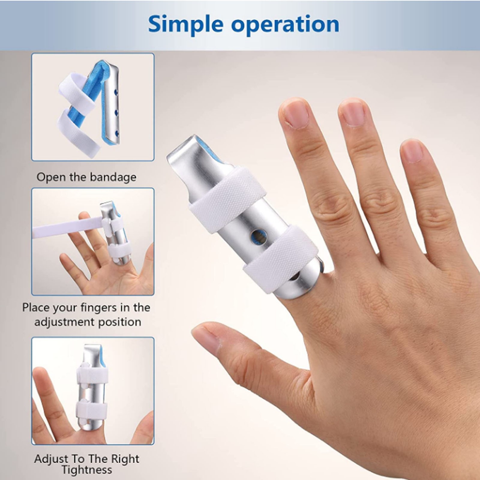 3PCS Finger Brace Lightweight Support For First Aid Kits And Hospitals
