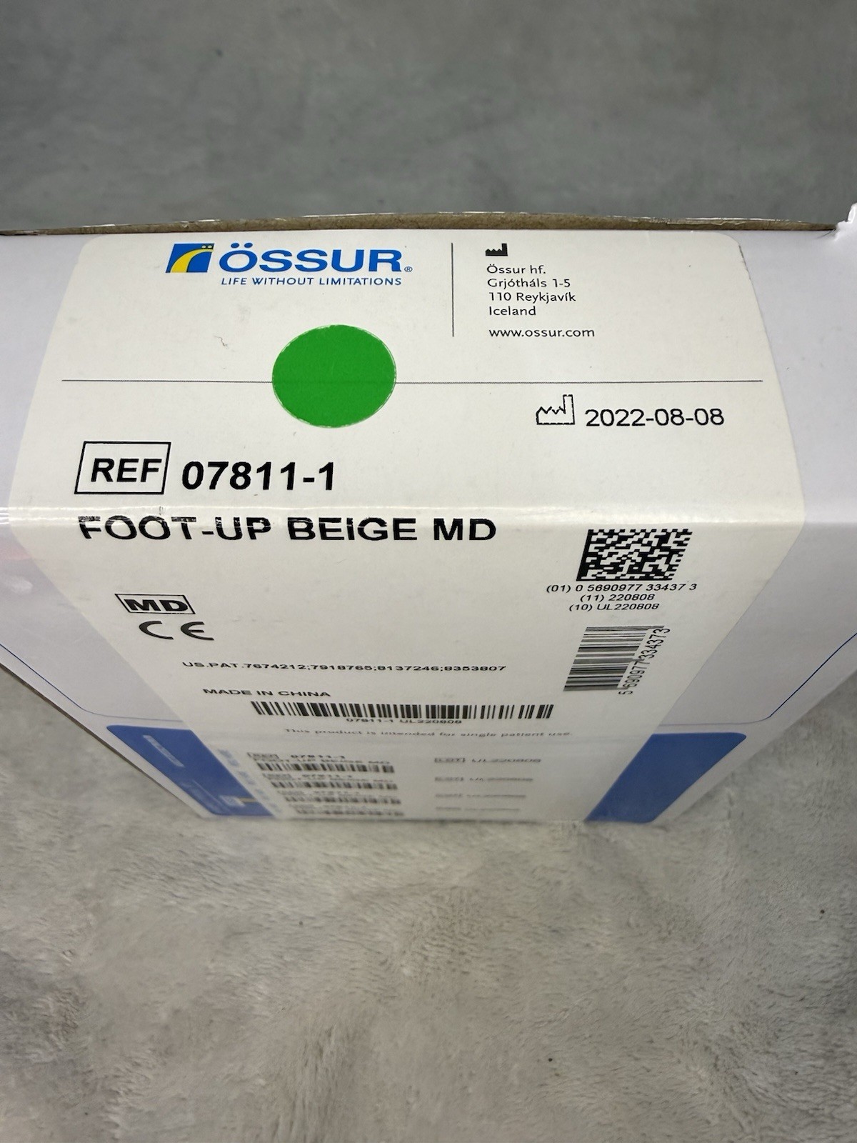Ossur Foot Up Drop Foot Brace, Beige, Medium