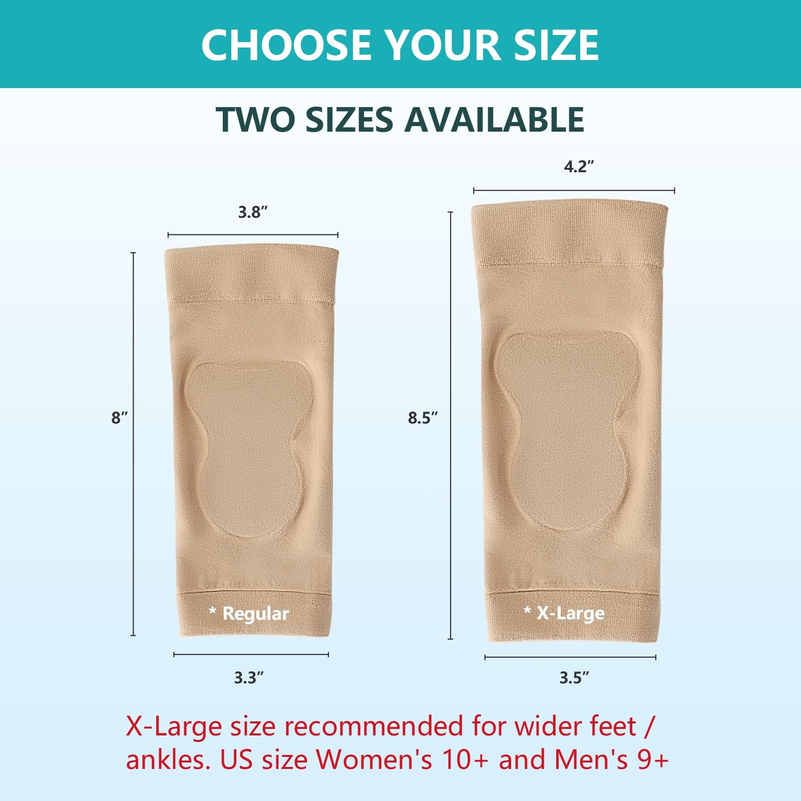 Achilles Tendon Heel Protector Compression Padded Sleeve Socks Premium Gel He…